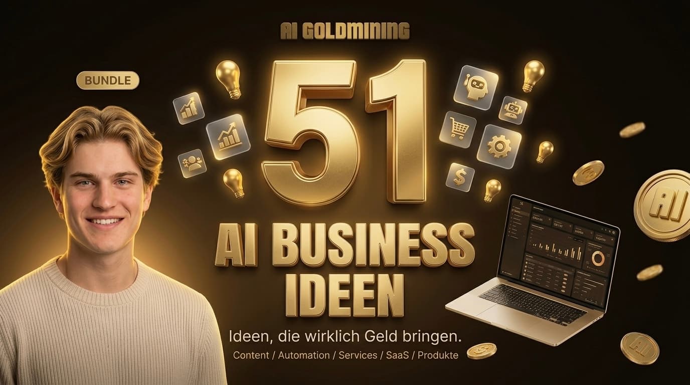 Cover für 51 AI Business Ideen – Inspiration & Starthilfe