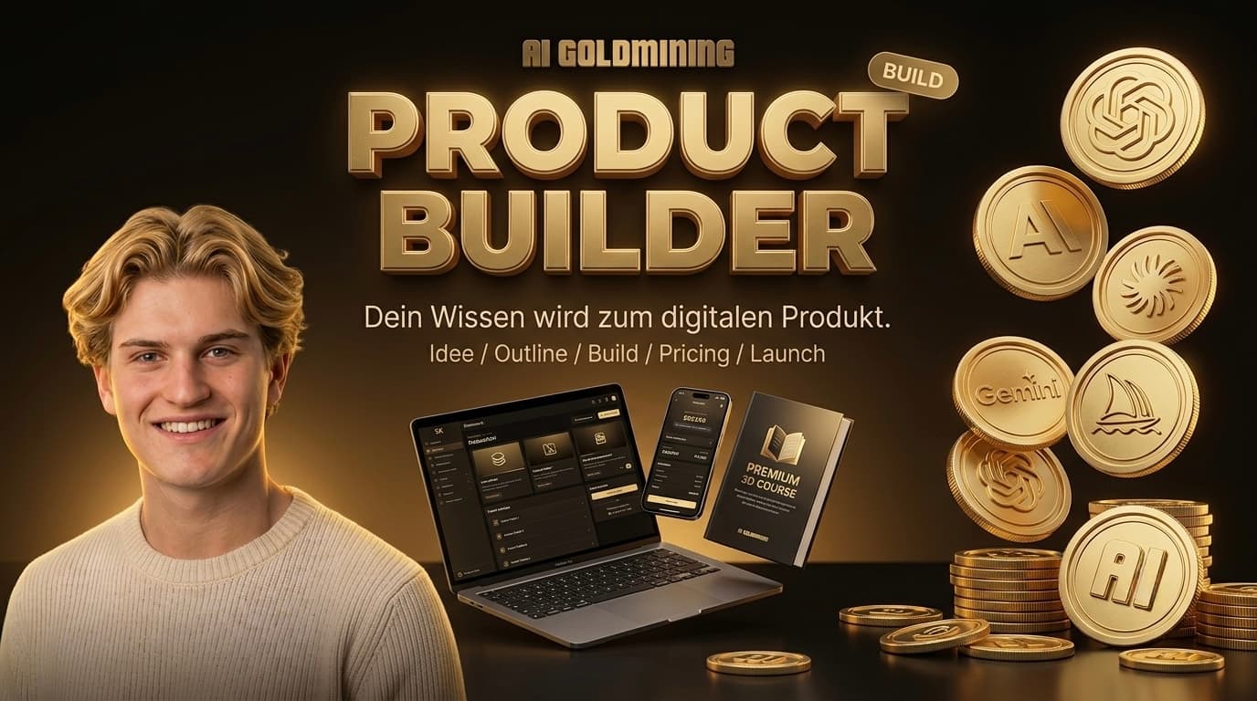 Cover für AI Digital Product-Builder – Vom Konzept zum verkaufsfertigen Produkt