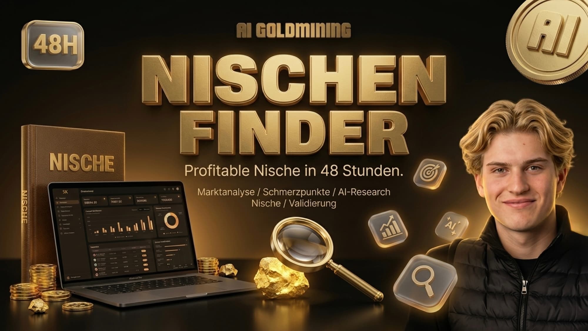 Cover für AI Nischenfinder – Profitable Nische in 48h