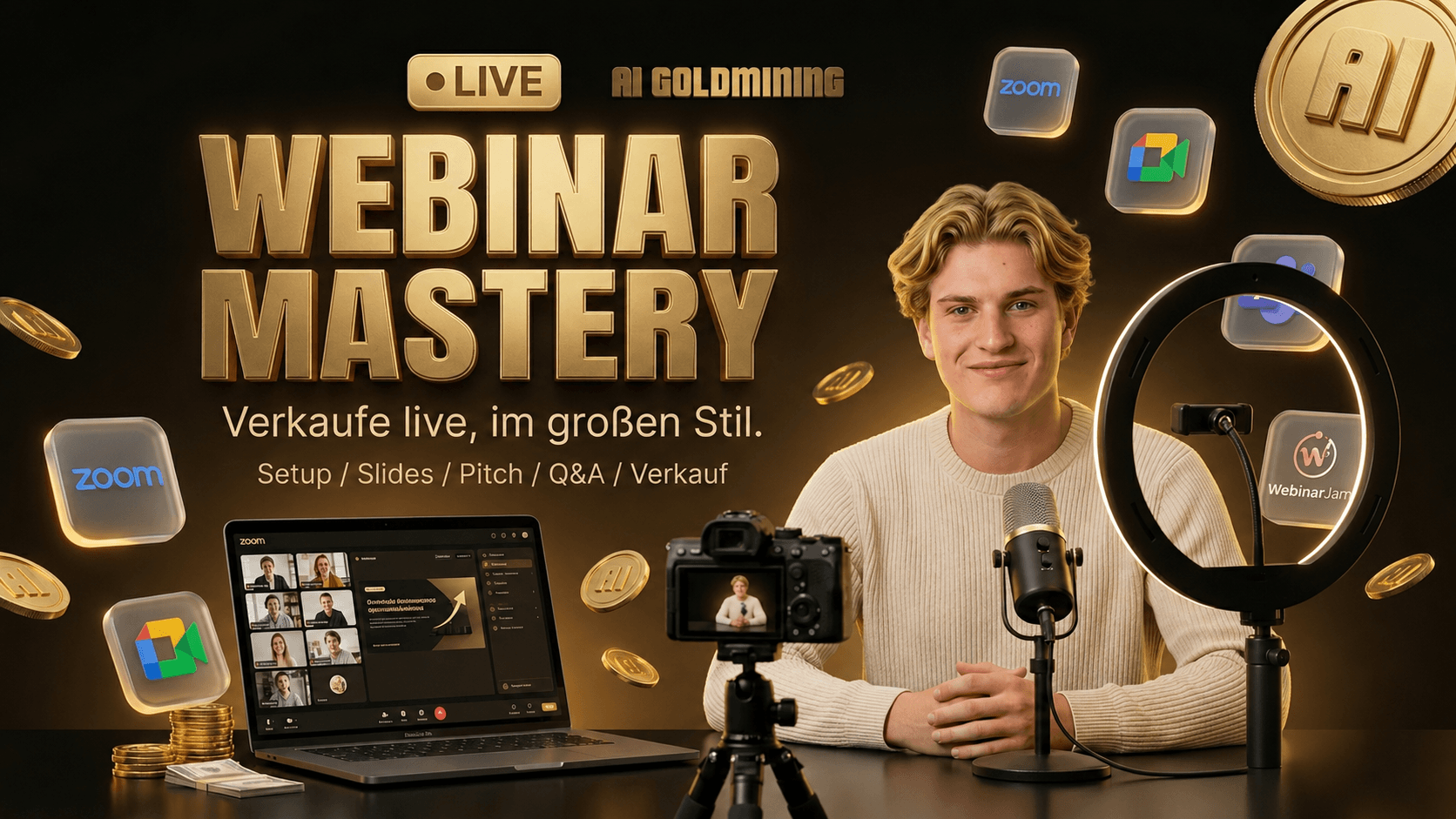 Cover für Webinar Mastery – Verkaufswebinare mit AI bauen